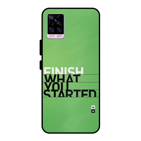 Green Finish Metal Back Case for Vivo V20 Pro