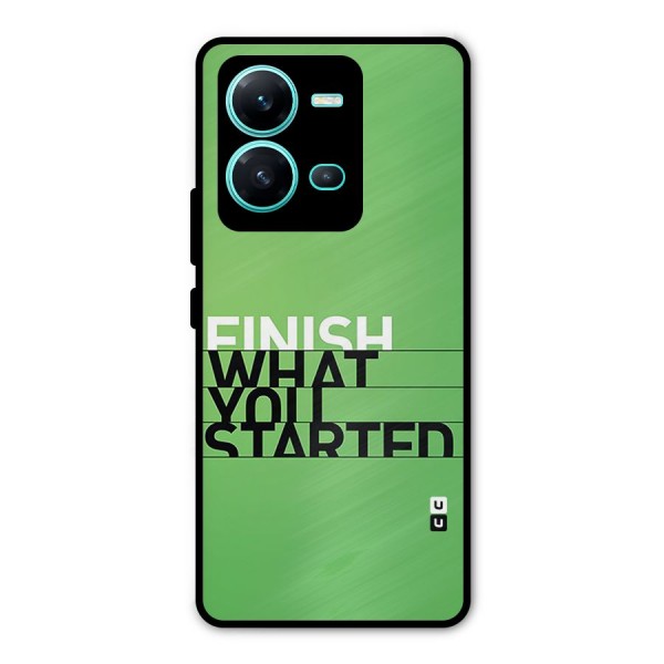 Green Finish Metal Back Case for Vivo V25