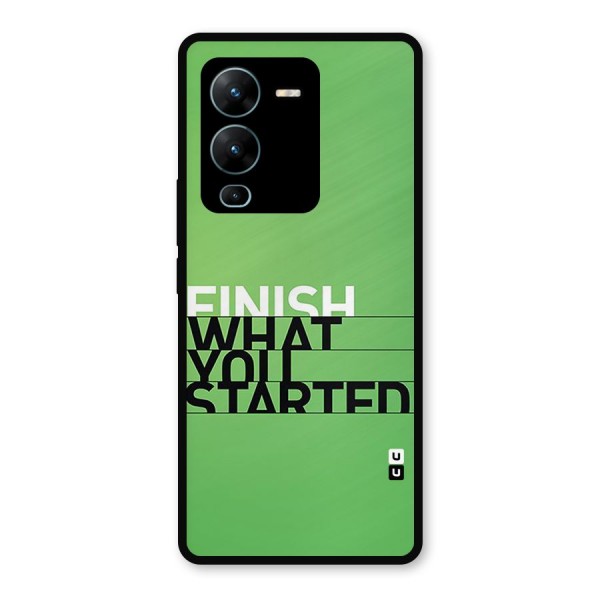 Green Finish Metal Back Case for Vivo V25 Pro