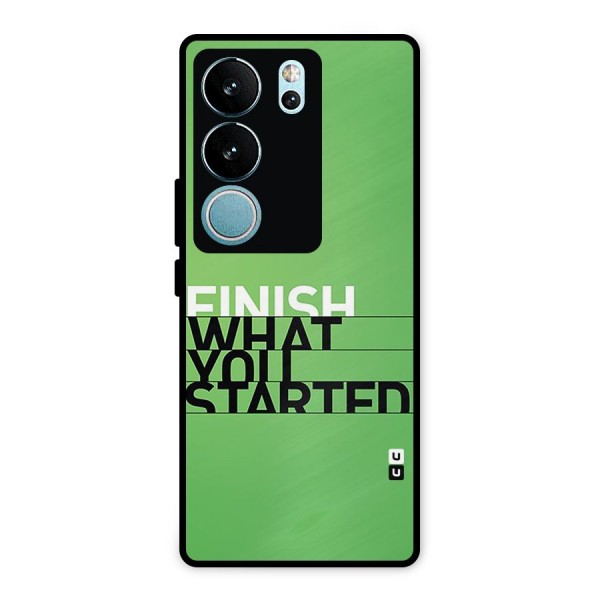 Green Finish Metal Back Case for Vivo V29 Pro