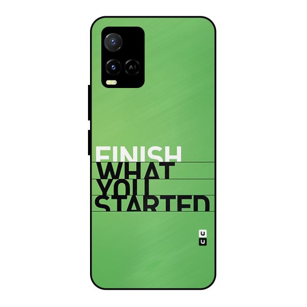 Green Finish Metal Back Case for Vivo Y21