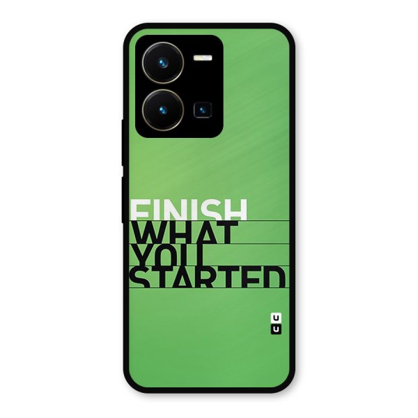 Green Finish Metal Back Case for Vivo Y35