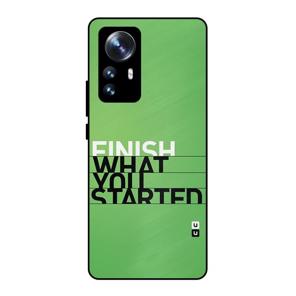 Green Finish Metal Back Case for Xiaomi 12 Pro