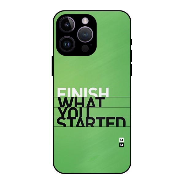 Green Finish Metal Back Case for iPhone 14 Pro Max