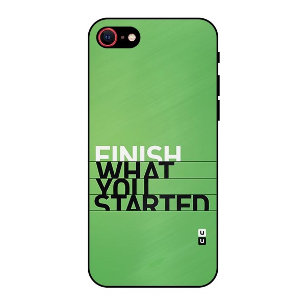 Green Finish Metal Back Case for iPhone 7