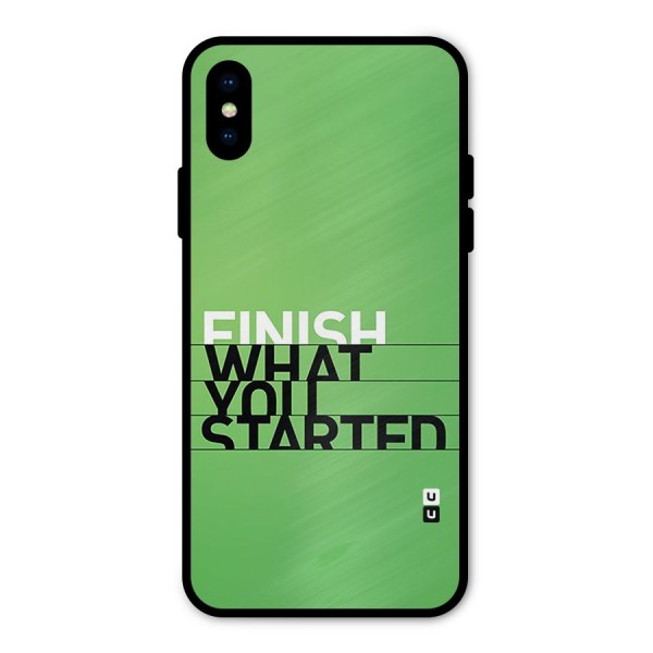 Green Finish Metal Back Case for iPhone X