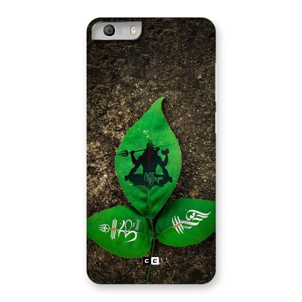 Green Leaf Shiva Back Case for Canvas Knight 2