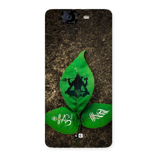 Green Leaf Shiva Back Case for Canvas Knight A350