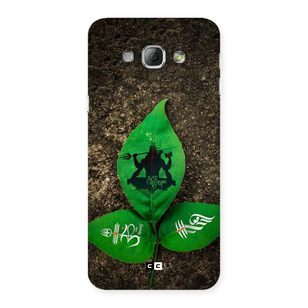 Green Leaf Shiva Back Case for Galaxy A8