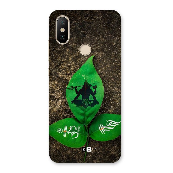 Green Leaf Shiva Back Case for Mi A2