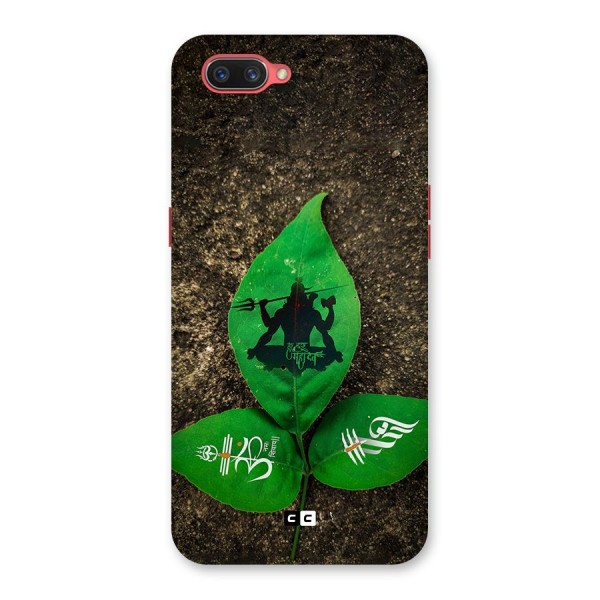 Green Leaf Shiva Back Case for Oppo A3s