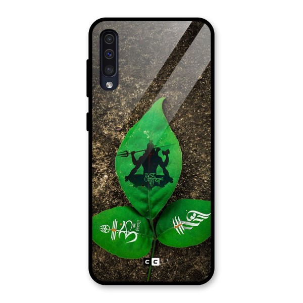 Green Leaf Shiva Glass Back Case for Galaxy A50s