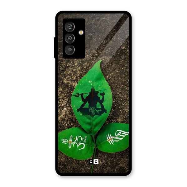 Green Leaf Shiva Glass Back Case for Galaxy M13