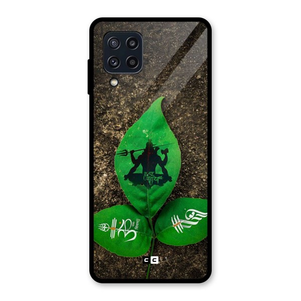 Green Leaf Shiva Glass Back Case for Galaxy M32