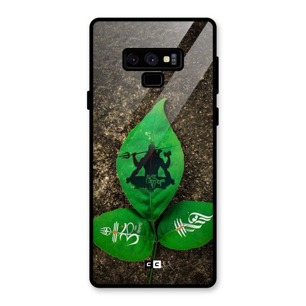 Green Leaf Shiva Glass Back Case for Galaxy Note 9