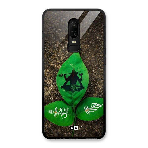 Green Leaf Shiva Glass Back Case for OnePlus 6