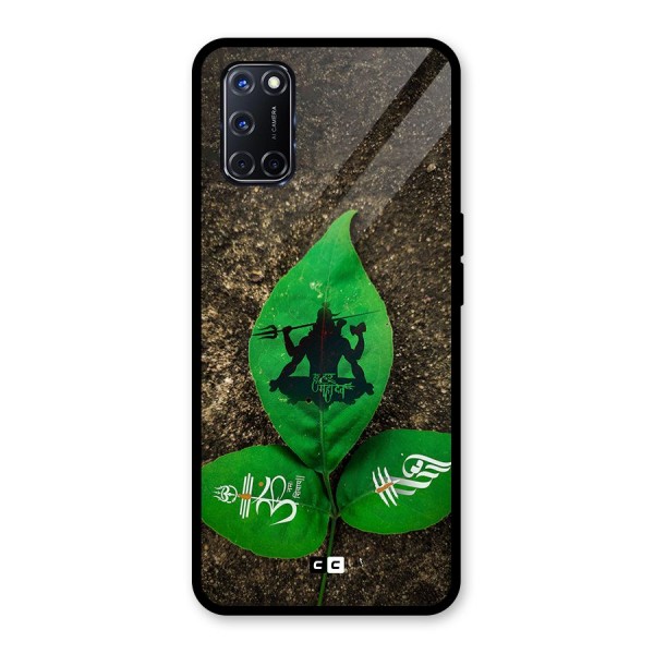 Green Leaf Shiva Glass Back Case for Oppo A52