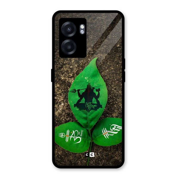 Green Leaf Shiva Glass Back Case for Oppo K10 (5G)