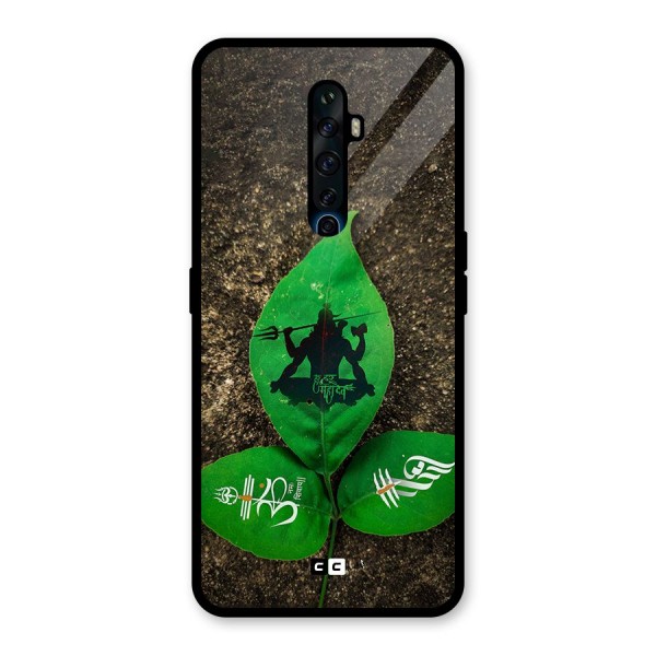 Green Leaf Shiva Glass Back Case for Oppo Reno2 Z