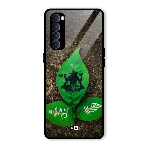 Green Leaf Shiva Glass Back Case for Oppo Reno4 Pro