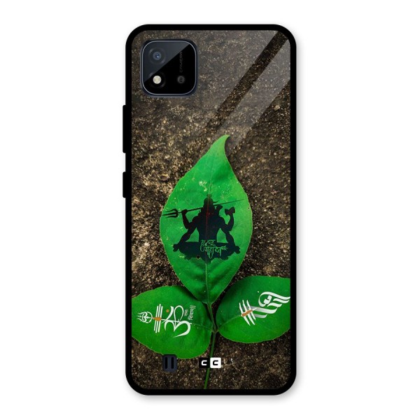 Green Leaf Shiva Glass Back Case for Realme C11 2021