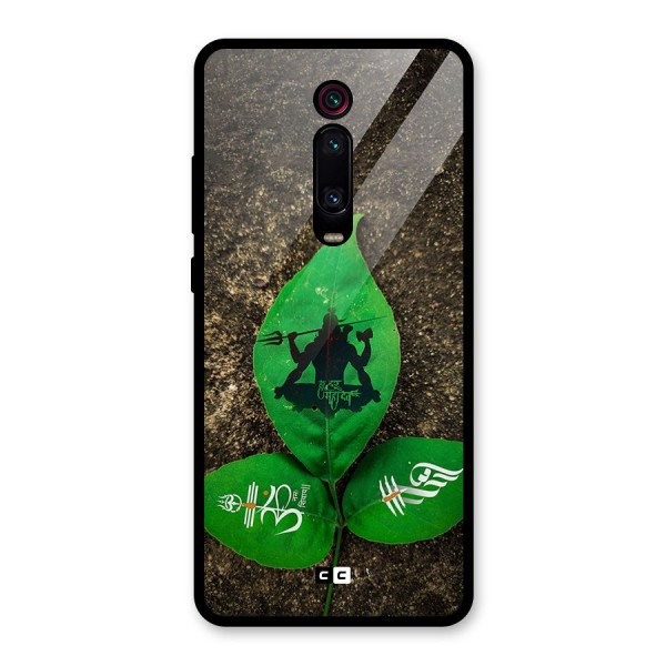 Green Leaf Shiva Glass Back Case for Redmi K20 Pro