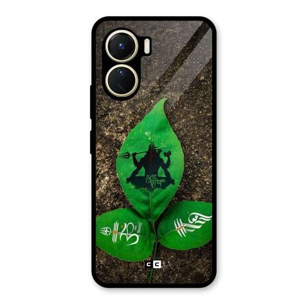 Green Leaf Shiva Glass Back Case for Vivo Y56