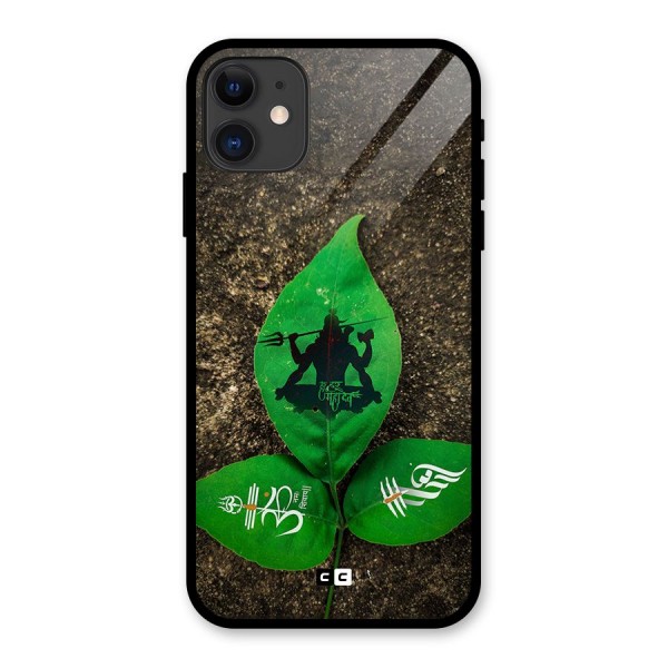 Green Leaf Shiva Glass Back Case for iPhone 11