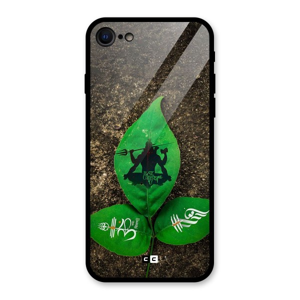 Green Leaf Shiva Glass Back Case for iPhone 8