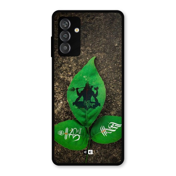 Green Leaf Shiva Metal Back Case for Galaxy M13