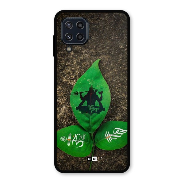 Green Leaf Shiva Metal Back Case for Galaxy M32