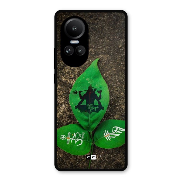 Green Leaf Shiva Metal Back Case for Oppo Reno10