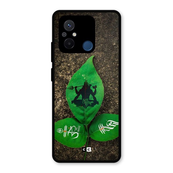 Green Leaf Shiva Metal Back Case for Poco C55