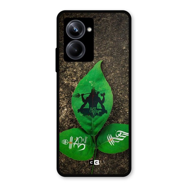 Green Leaf Shiva Metal Back Case for Realme 10 Pro