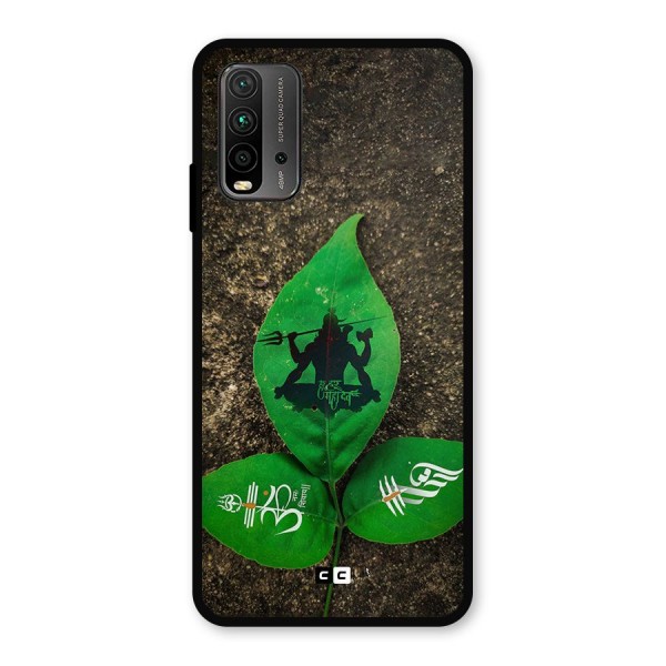 Green Leaf Shiva Metal Back Case for Redmi 9 Power