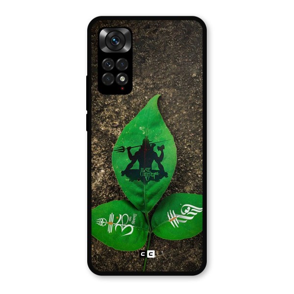 Green Leaf Shiva Metal Back Case for Redmi Note 11