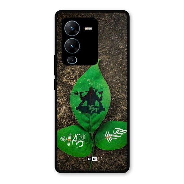 Green Leaf Shiva Metal Back Case for Vivo V25 Pro