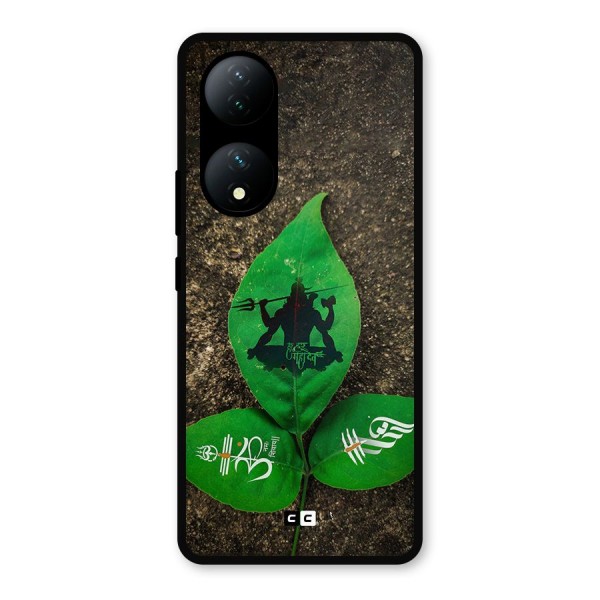 Green Leaf Shiva Metal Back Case for Vivo Y100