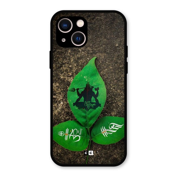 Green Leaf Shiva Metal Back Case for iPhone 13