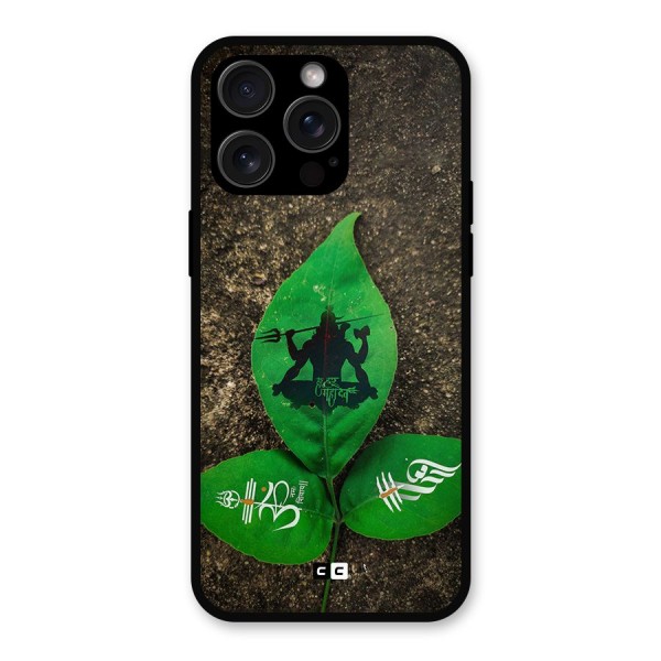 Green Leaf Shiva Metal Back Case for iPhone 15 Pro Max