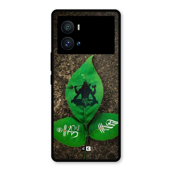 Green Leaf Shiva Metal Back Case for iQOO 9 Pro