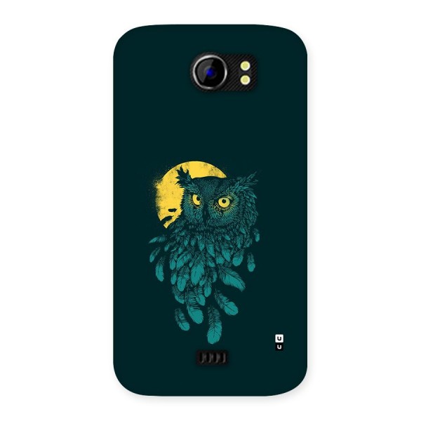 Green Owl Back Case for Canvas 2 A110