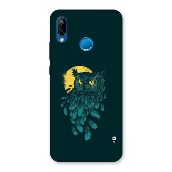 Green Owl Back Case for Huawei P20 Lite