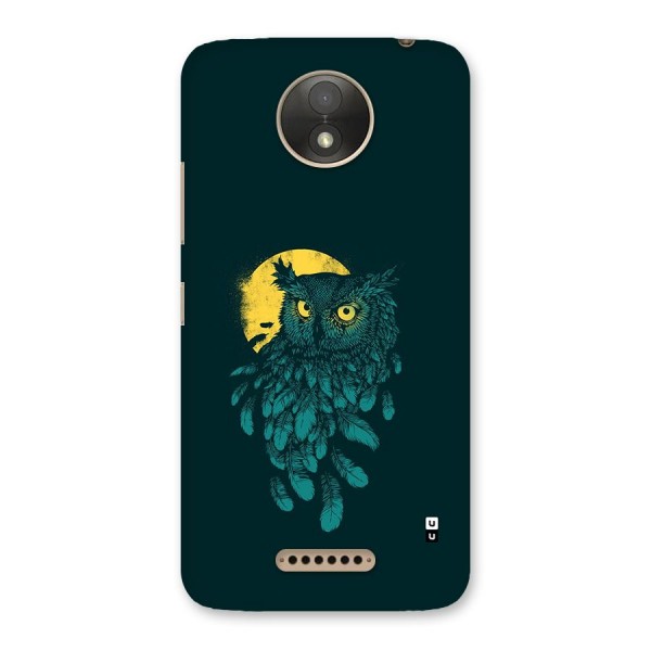 Green Owl Back Case for Moto C Plus