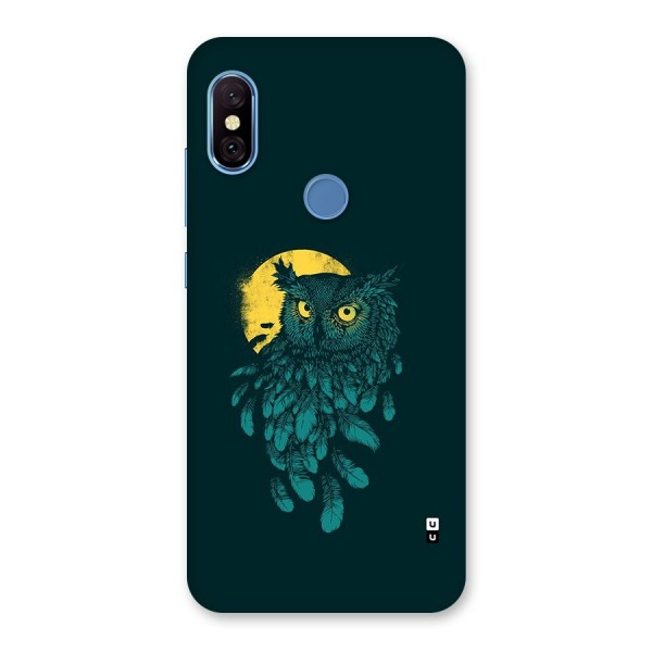 Green Owl Back Case for Redmi Note 6 Pro