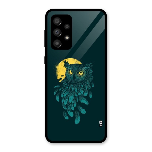 Green Owl Glass Back Case for Galaxy A32