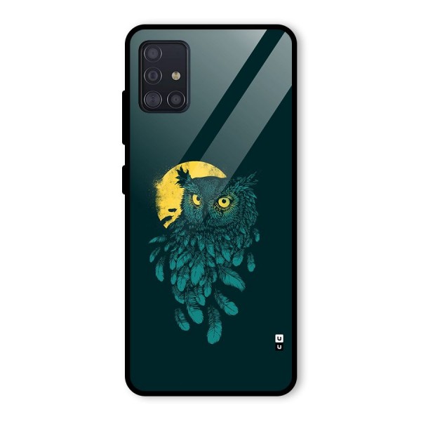 Green Owl Glass Back Case for Galaxy A51