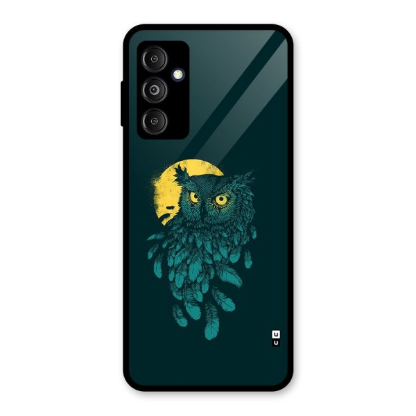 Green Owl Glass Back Case for Galaxy M14 5G