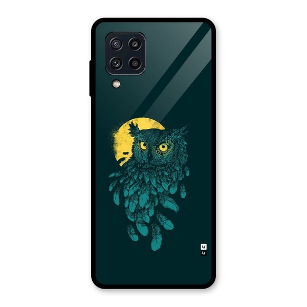 Green Owl Glass Back Case for Galaxy M32