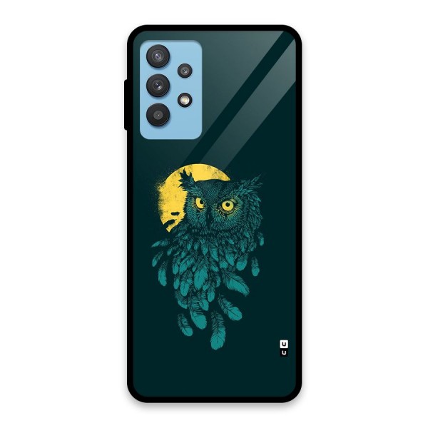 Green Owl Glass Back Case for Galaxy M32 5G